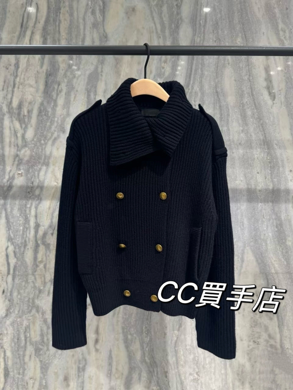 Noir Series Sweater Jacket for Women 2026 Winter New Wool Cashmere Loose Double-Breasted Top Nbf4Car009 Noir Series Sweater Jacket for Women 2026 Winter New Wool Cashmere Loose Double-Breasted Top Nbf4Car009