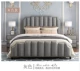 Giường vải Mỹ 1,8 m phòng ngủ chính giường đôi hiện đại ánh sáng sang trọng vải giường Bắc Âu giường mềm giường công chúa giường - Giường