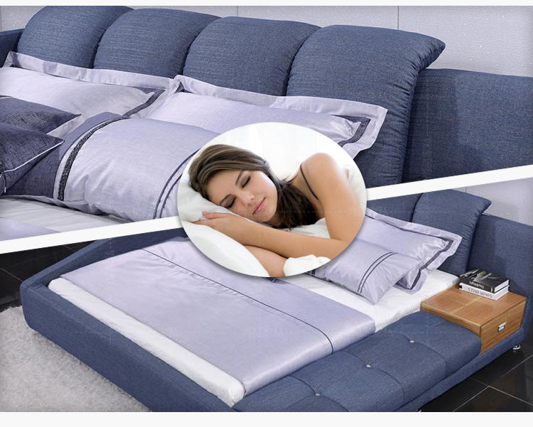 giường vải hiện đại nhỏ gọn căn hộ nhỏ rửa được bọc hôn nhân đôi giường 1,5m tatami giường vải Phòng ngủ chính - Giường giường sắt 1m4