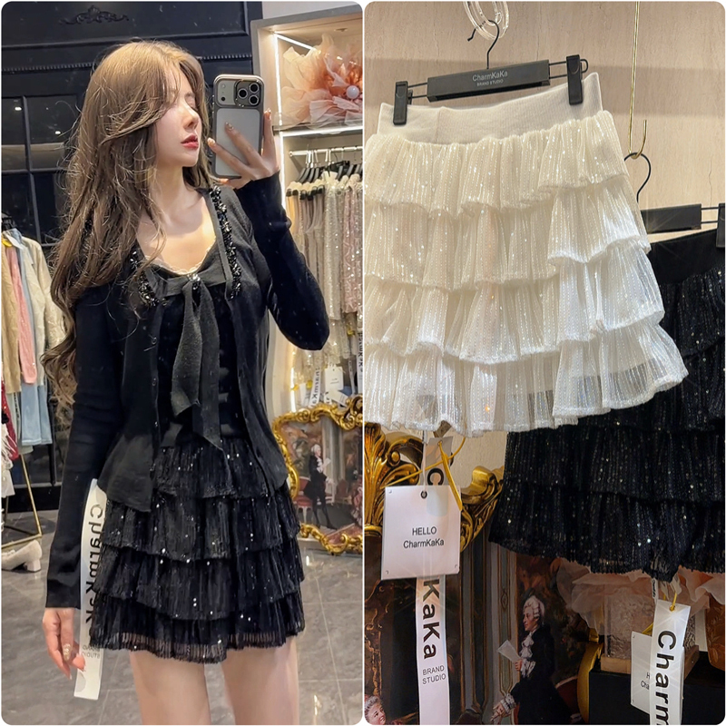 【Moonlight in the Heart】64613 Sequined Cake Dress Plus Size for Plus-Size Women