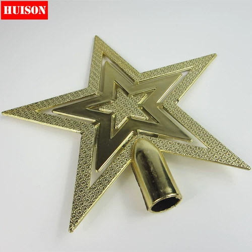 HUISON Рождественские принадлежности Рождественская елка Топ звезда рождественская украшение золото/серебряная пентаграмма Прямые продажи