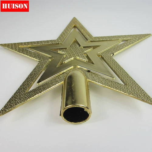 HUISON Рождественские принадлежности Рождественская елка Топ звезда рождественская украшение золото/серебряная пентаграмма Прямые продажи