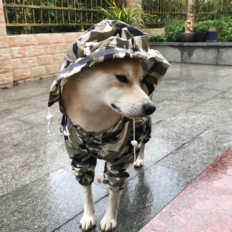 Pooch Raincoat Medium Dog Large Dog Rain Cape Labrador Chai Dogs Big Dog Rainy Day Waterproof Pet Clothes
