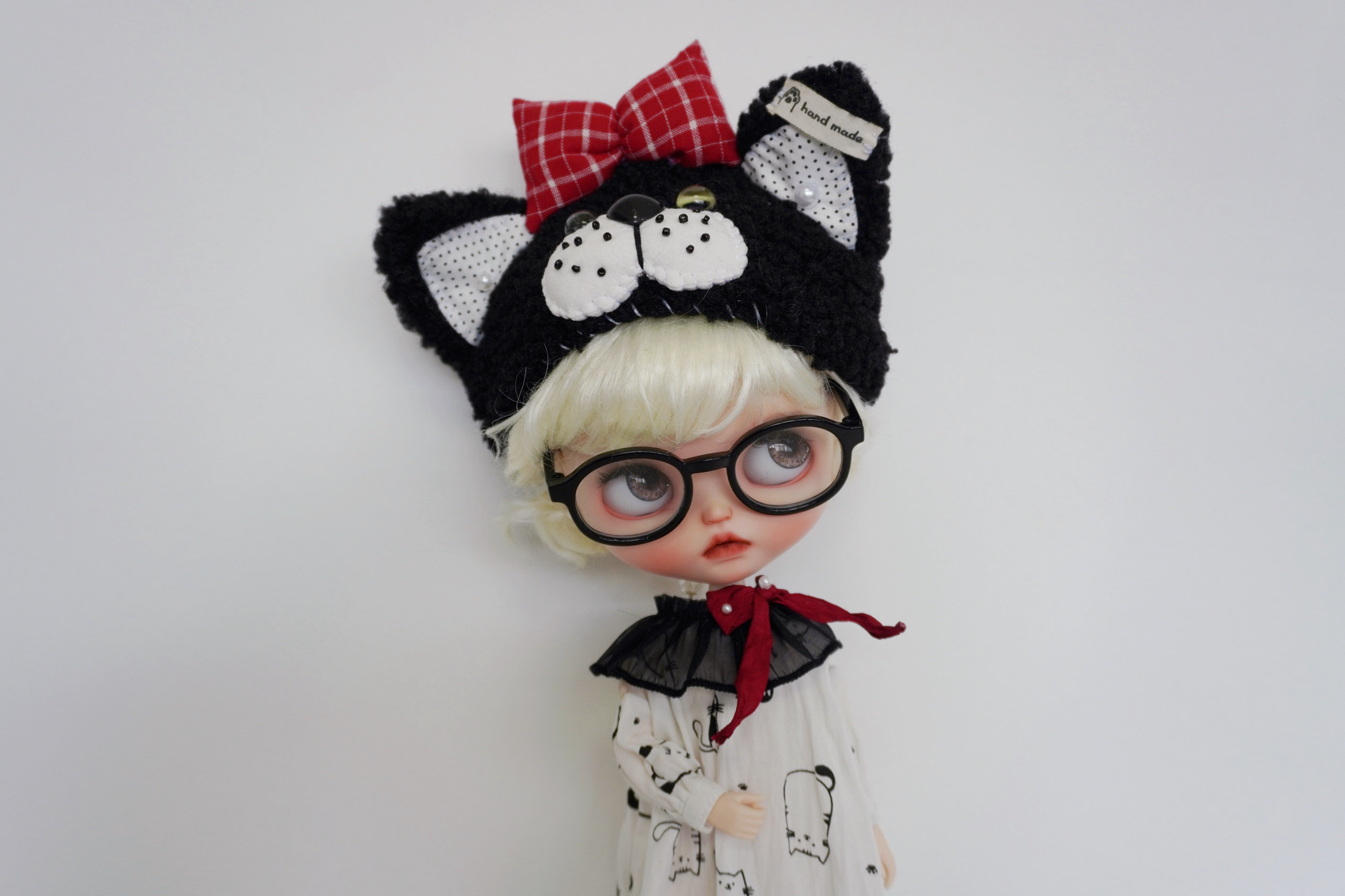 одежду полу ребенка 【blythe娃衣】黑猫小帽and连衣裙