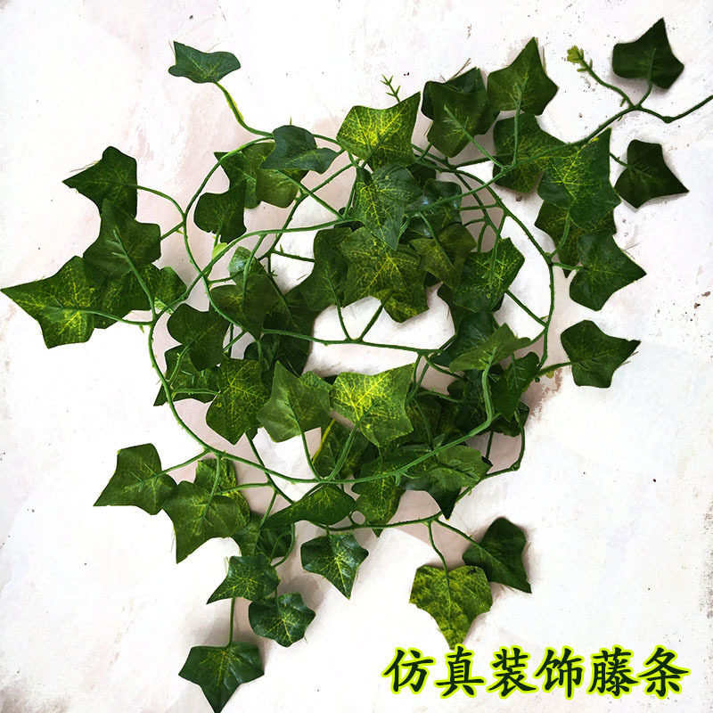 Artificial rattan leaf green rattan decoration creeper vine Ivy Plastic leaf rose vine plant fake flower