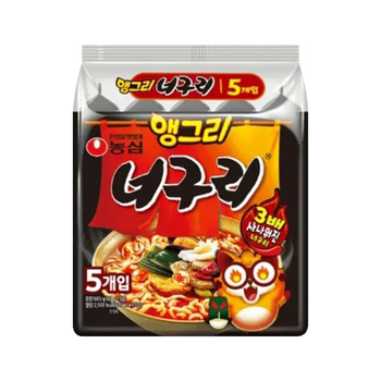 Korean Imported Nongshim Triple Spicy Udon Noodles, Super Spicy Korean-Style Soup Noodles, Instant Noodles, Spicy Udon Noodles