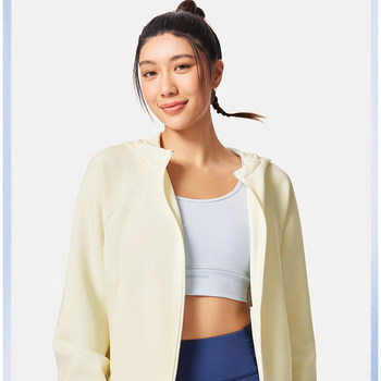 Li ning zipper sweatshirt sweatshirt ຂອງແມ່ຍິງ hooded ອອກກໍາລັງກາຍ cardigan