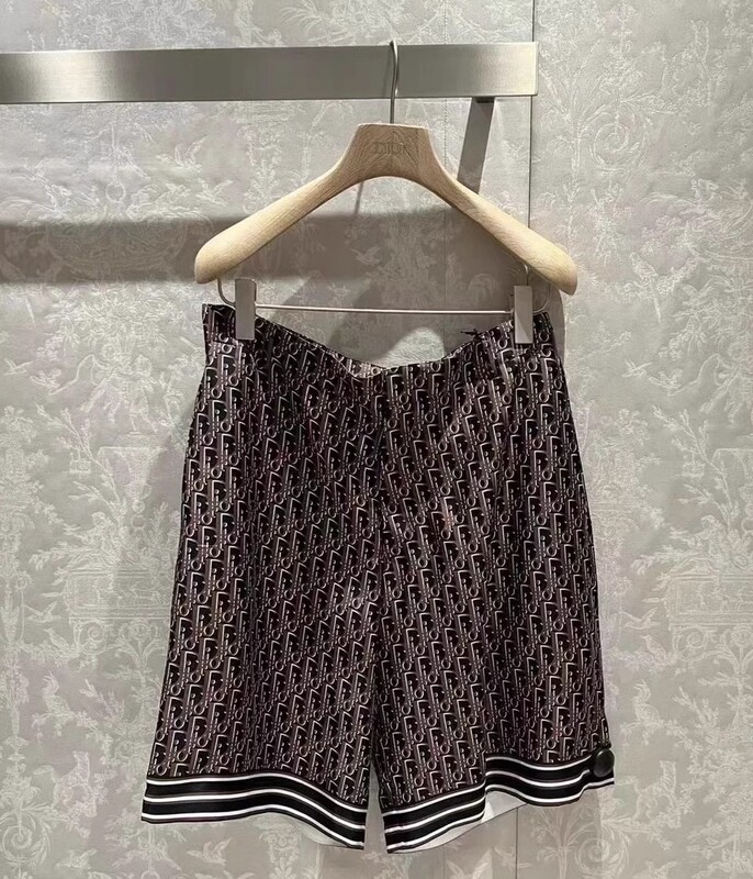 Dior Monogrammed Silk Shorts, Unisex, French Size 44, Waist Size 76cm (Employee Purchase)