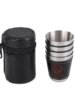 4-Pack 170ml Outdoor Cups Small Wine Glasses Camping Stainless Steel Mini Cups Portable Liquor Cups Camping Cups
