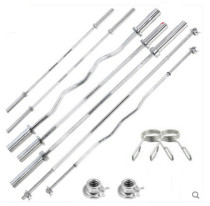 1 258 2m Olympic rod barbell rod dumbbell piece set weightlifting squat size curved and straight fitness equipment bench press rod