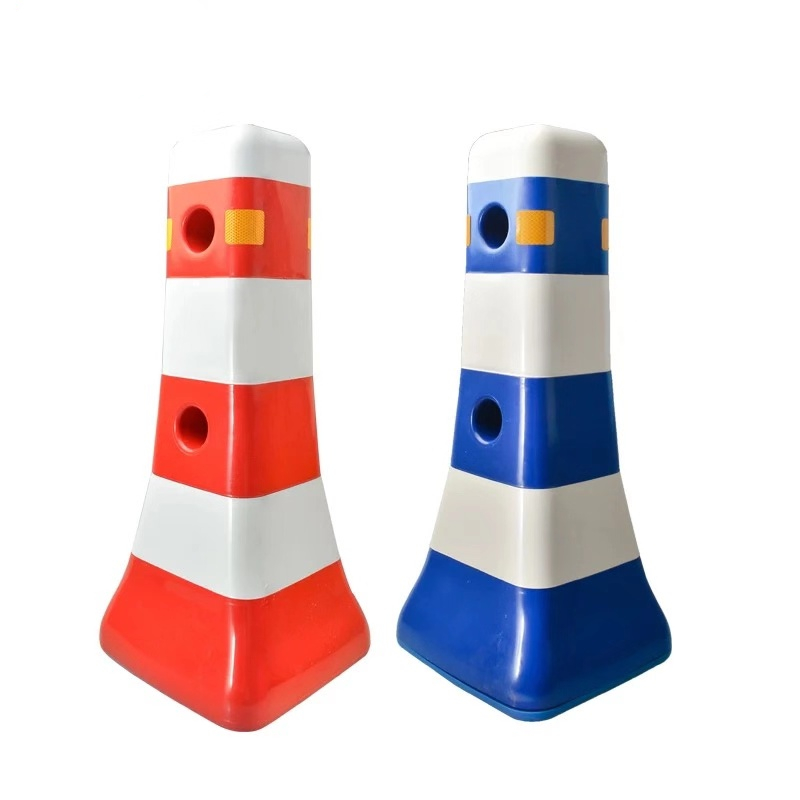 Plastic red and white isolation pier blue and white isolation warning pier road barricade fence anti-collision bucket pier diversion bucket water horse