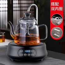 Thickened glass teapot Health pot Household steam automatic tea maker Electric pottery stove Water kettle Single pot