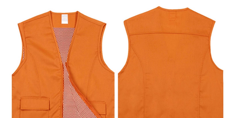 Bông tình nguyện vest đỏ chiến dịch quảng cáo tình nguyện viên khuyến mãi vest vest tùy chỉnh in logo áo vest trung niên