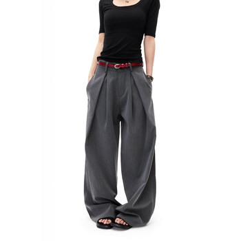 Coldstone pleated wide-leg trousers, comfortable, casual, versatile, high-end straight-leg trousers for couples