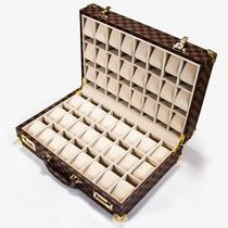 Luxury multi-item watch box storage box watch display code lock collection box leather suitcase custom watchbox