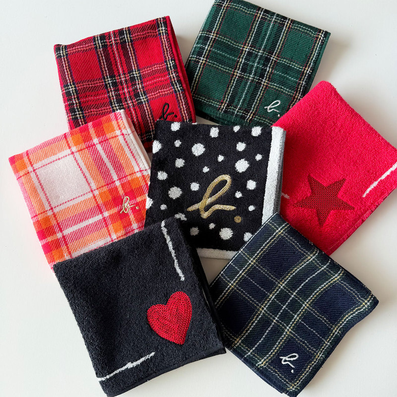 Export Export Order Embroidered Pure Cotton Square Towel Ag*E Soft Handkerchief Exquisite Face Towel Soft and Absorbent