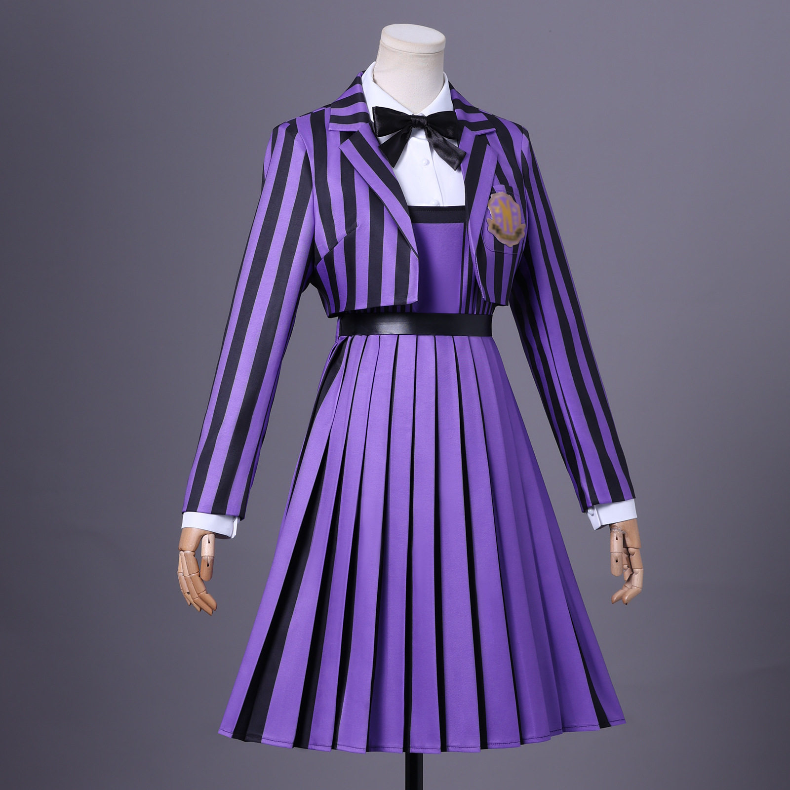 童年经典重现,儿童星期三紫色校服cos装唤起回忆_Cosplay女装_淘宝游戏网