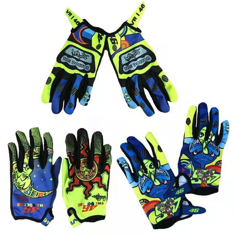 46 Outdoor Mobrigade Riding Leisure Cross-country Locomotive Bike Locomotive Speed Drop Non-slip All-Finger Cloth Glove Man