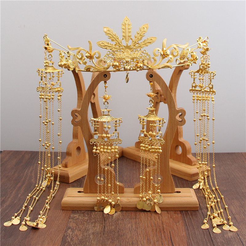 Gazebo new luxury Chinese bride headdress Wedding costume Alloy show kimono vintage classical wedding accessories