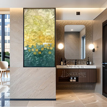 Customized filigree enamel handmade art glass entrance hall background wall living room light luxury high-end screen partition