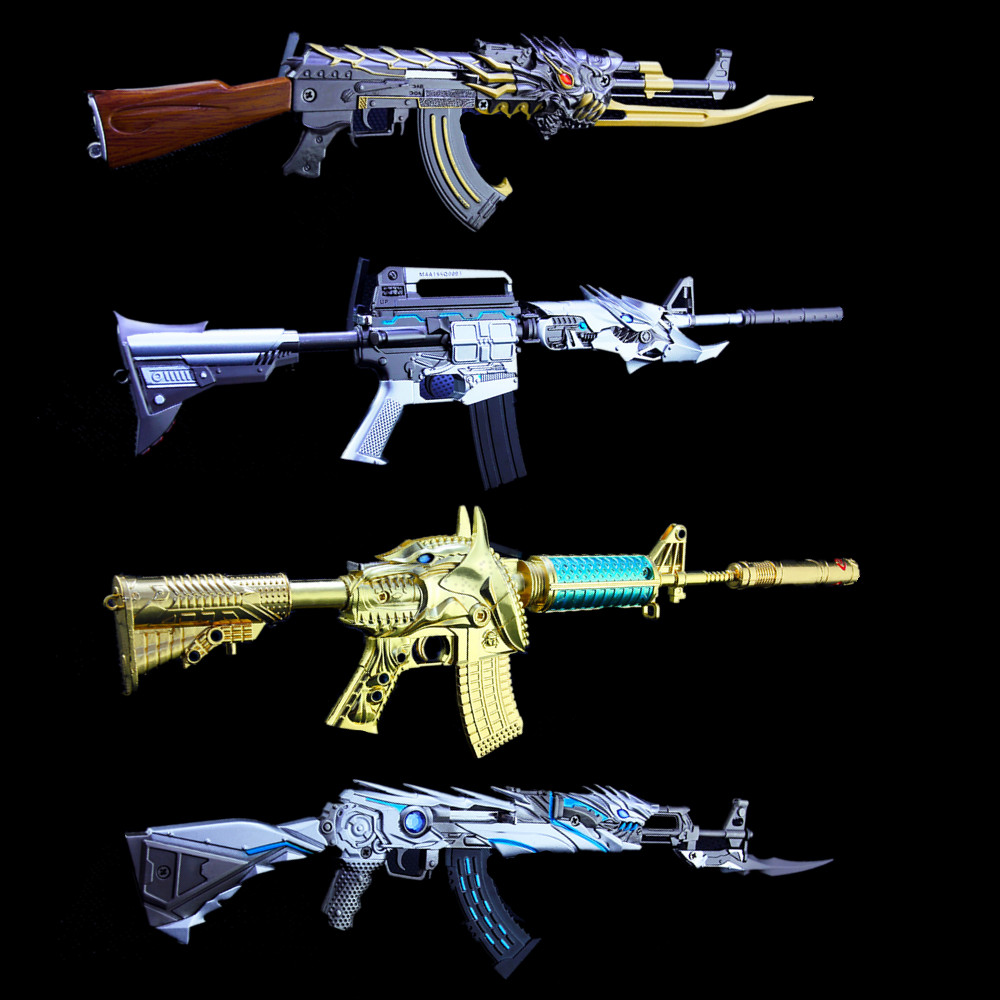 Cross perimeter firing line weapons model Large number fire Kirin Raytheon Hero Weapon Alloy Gun Knife Toy