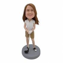 Customized soft clay doll live-action bobblehead doll birthday commemorative gift for girls sports golf master