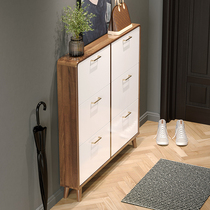 Ultra-slim shoe cabinet Home doorway minimalist modern door Easy with clothes hanger in the house Flap Slim Down The Small Family Style