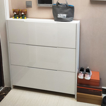 Entrance Ultrathin Shoe Cabinet 17cm Tipping Bucket Shoe Cabinet Home Doorway Large Capacity Locker Modern Minima Door Hall Cabinet