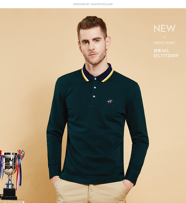 Paul Autumn Mới Áo thun nam dài tay màu trơn Áo thun dài tay trẻ trung và vừa phải áo thun cotton nam