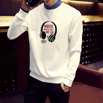 Hong Kong Chauded autumn and winter necropolis with male round collar loose with large code plus velvet long sleeves Inn wind trendy youth hooded sweatshirt