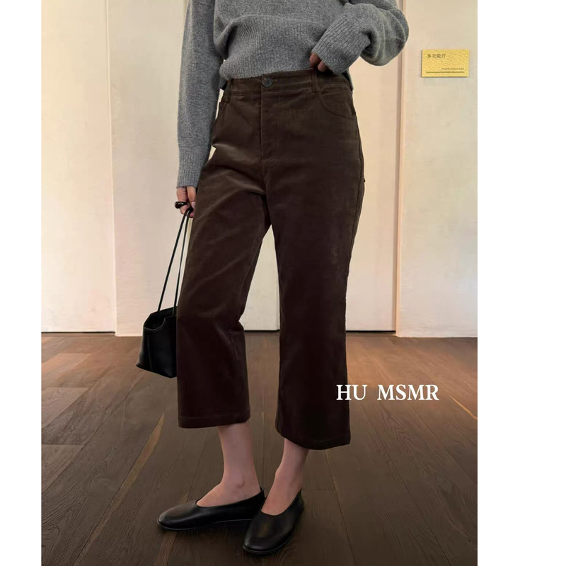Autumn New Style Humsmr Retro Corduroy Three-Quarter Micro-Flare Casual Pants G3103 Autumn New Style Humsmr Retro Corduroy Three-Quarter Micro-Flare Casual Pants G3103