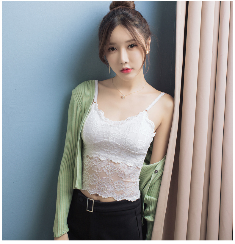 Sexy ren bên trong bọc ngực dây đeo ngực pad tập hợp chống ánh sáng chạm đáy quần lót vest dây đeo nữ sinh viên áo bra
