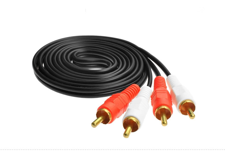 Audio line 2 points 2 Double Lotus 2 pairs Two computers connected TV Signal Sound speaker Line 1 5-20 meters-Taobao