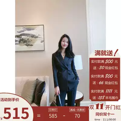 Suit suit women 2021 autumn and winter New Korean fashion high-end British style temperament professional suit two-piece female