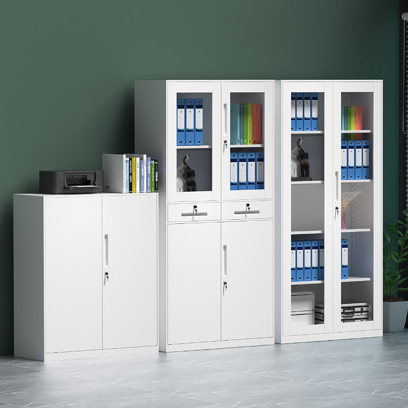 Disassembly tin filing cabinet office data filing cabinet financial voucher cabinet with lock storage cabinet glass bookcase