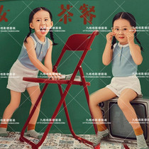 The photo studio child retro Hong Kong style girl photo art Photo childrens theme photography baby photo art fan Chao shot