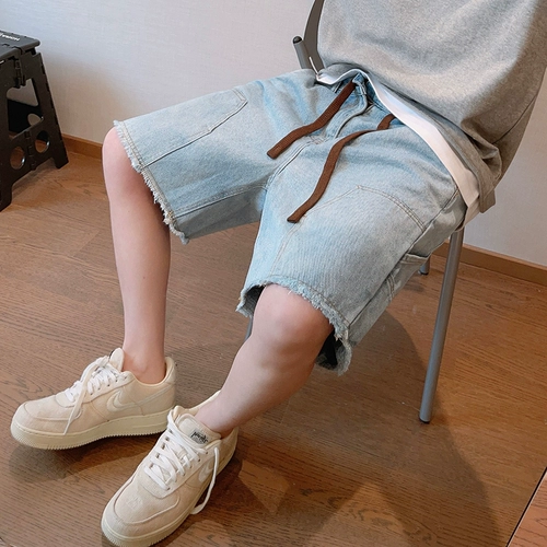 Dannyandzee Summer Tide Brand Takajie Retro Mao Bian сделать старый голубой глигарс