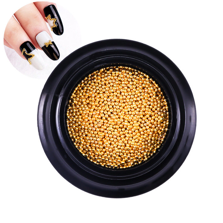 Mechia gold and silver small steel ball day series Mejia plated metal gold silver color micro-bead ornament boxed 2mm