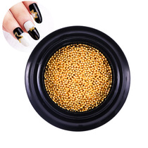 Mechia gold and silver small steel ball day series Mejia plated metal gold silver color micro-bead ornament boxed 2mm