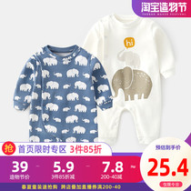 Baby clothes Male newborn climbing clothes Autumn pure cotton full moon clothes Haiyi out baby one-piece clothing Autumn women