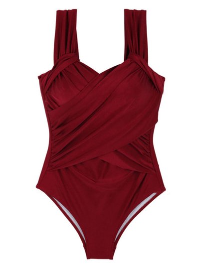 Women's Swimsuit, Strapless One-Piece Bikini, Slimming, Sexy, Large Bust, High-End Feel, Hot Spring Bathing, 2025 New Popular Style