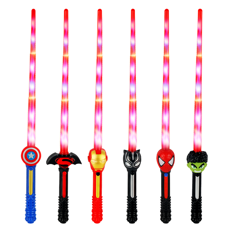 Children Toy Knife Sword Sparkling Stick Avengers League 2 Luminous Telescopic Laser Sword Boy Toy Luminous Treasure Sword