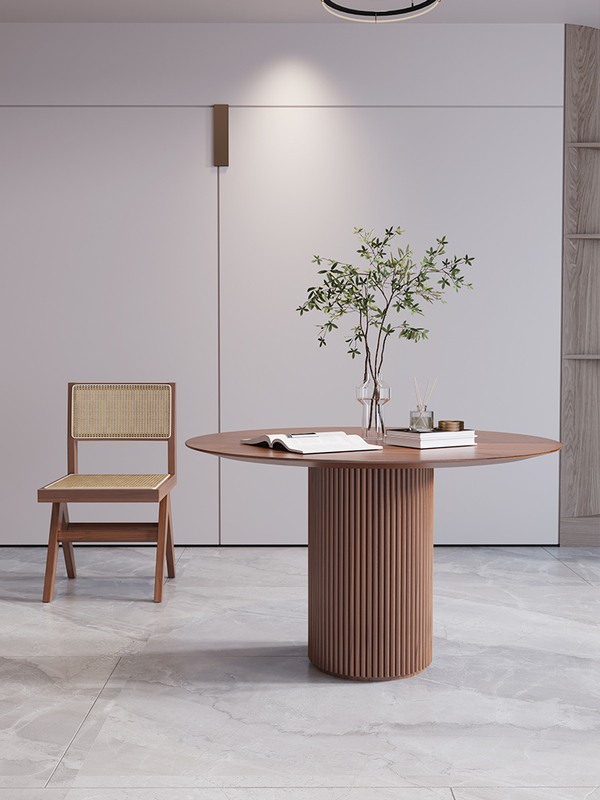 Creative Nordic Solid Wood Round Table Small Apartment Living Room Simple Dining Table Round Coffee Table Designer Negotiation Table