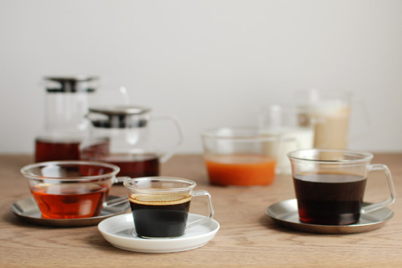 USD 16.62] Stock) Japan Kinto CAST coffee cup glass tea cup saucer ...