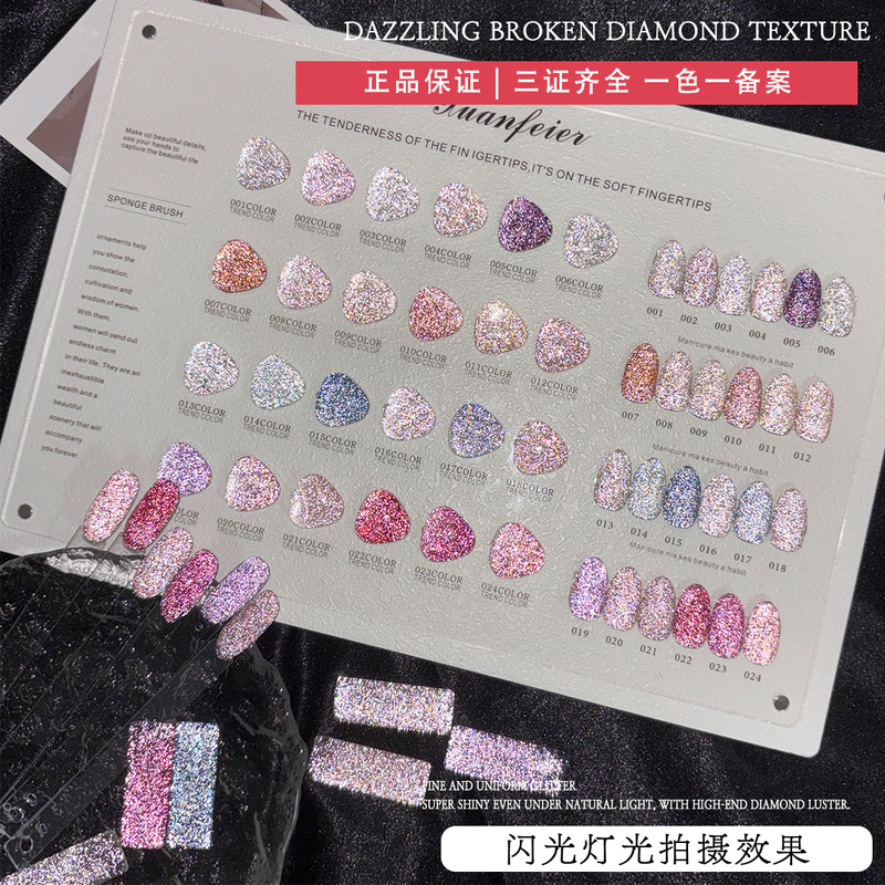 24-Color C19 Glitter Nail Polish Gel Set, Dazzling and Bright, Popular in Autumn and Winter, Glitter Nail Gel, Nail Polish Gel Color Series 24-Color C19 Glitter Nail Polish Gel Set, Dazzling and Bright, Popular in Autumn and Winter, Glitter Nail Gel, Nail Polish Gel Color Series