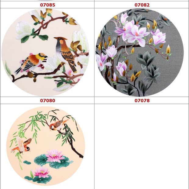 Tô Châu thêu DIY người mới bắt đầu giới thiệu kit khâu quét hoa tròn và chim thêu tay trang trí thêu cơ sở không khăn thêu