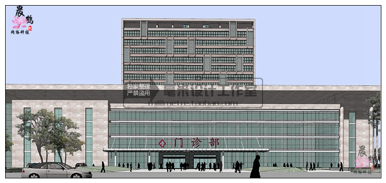 医院 SU模型 医疗建筑疗养院养老院疾控中心sketchup建筑设...-6