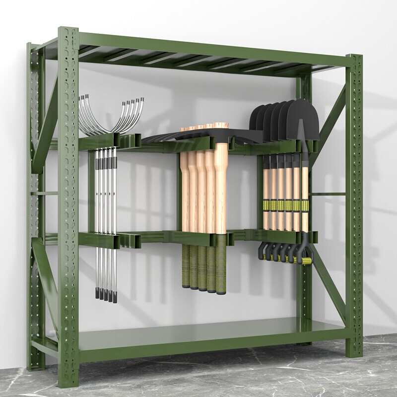 Shield Rack, Fire Shovel Display Rack, Flood Control Materials Shovel and Pickaxe Rack, Security Equipment Storage Rack, Equipment Display Rack