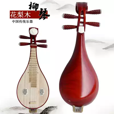 Hengle Liuqin Musical Instruments Beginner Practice Imitation Rosewood Willow Qin Musical Instrument Carving Liuqin Earth Pipa