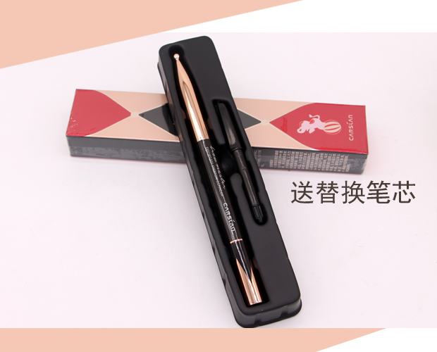 Kazi Lan lông mày bút chì không thấm nước và mồ hôi tự nhiên màu nâu kim cương stereo lông mày bút chì đầu phẳng để gửi thay thế newbie - Bút chì lông mày / Bột / Stick bút vẽ lông mày